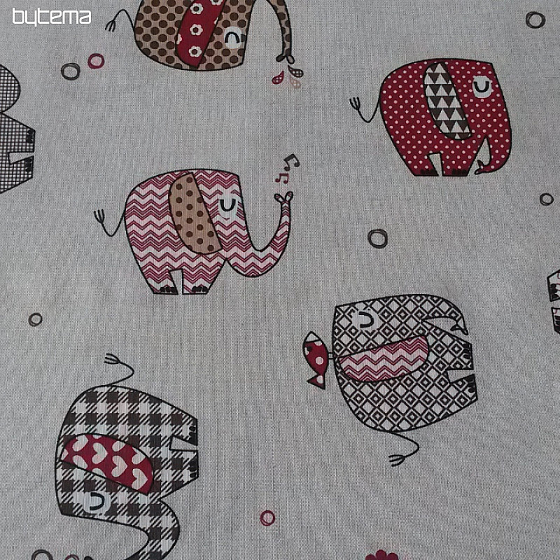 Decorative fabric ELEFANTE ROJO