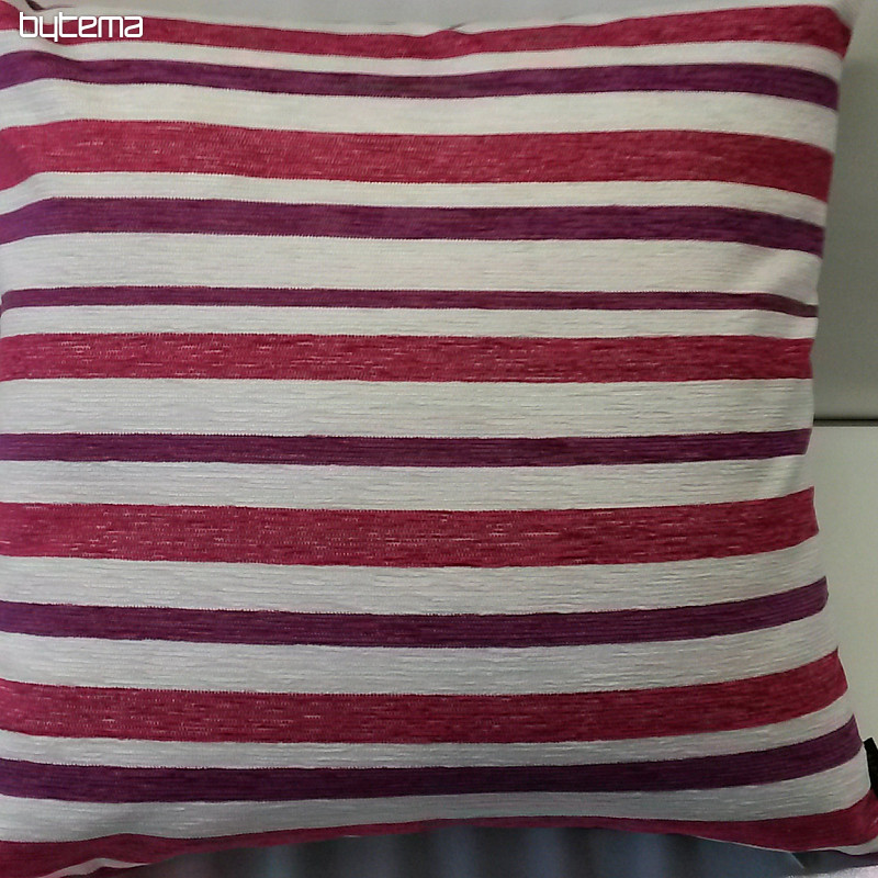 Decorative cushion cover PEKING purple-pink stripes