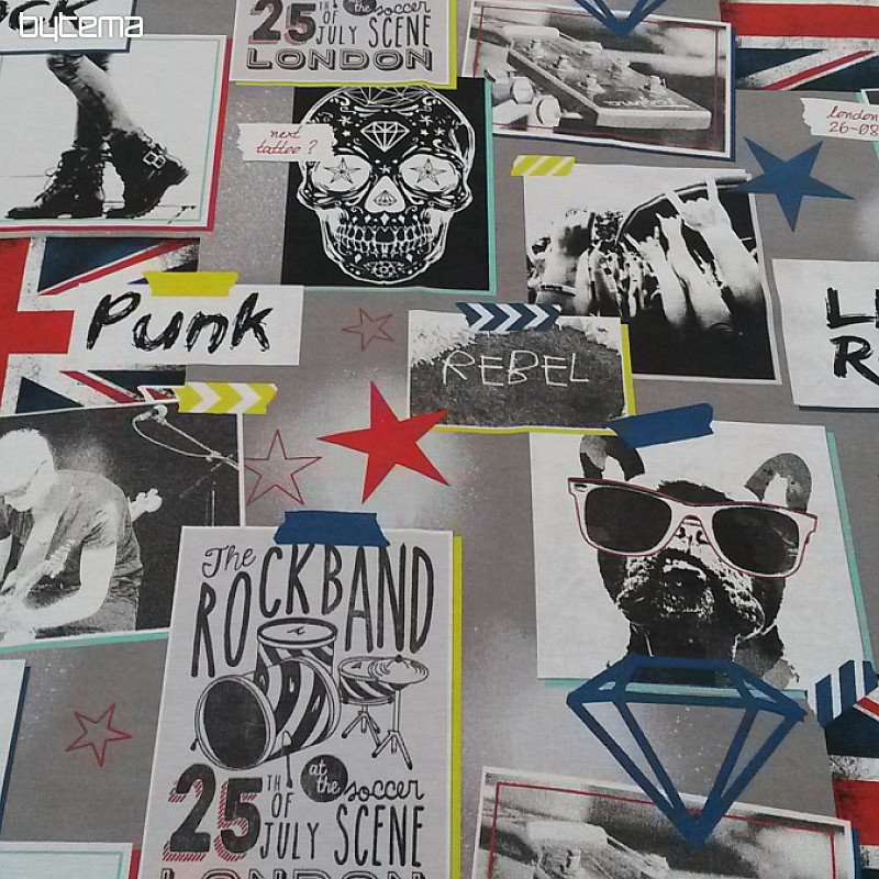Decorative fabric ROCK BAND