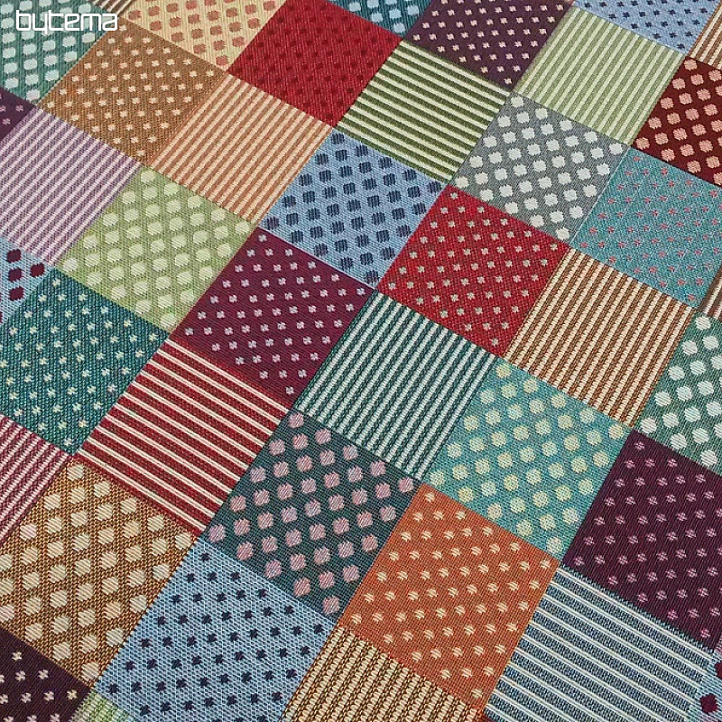 Decorative fabric GEO colour chess