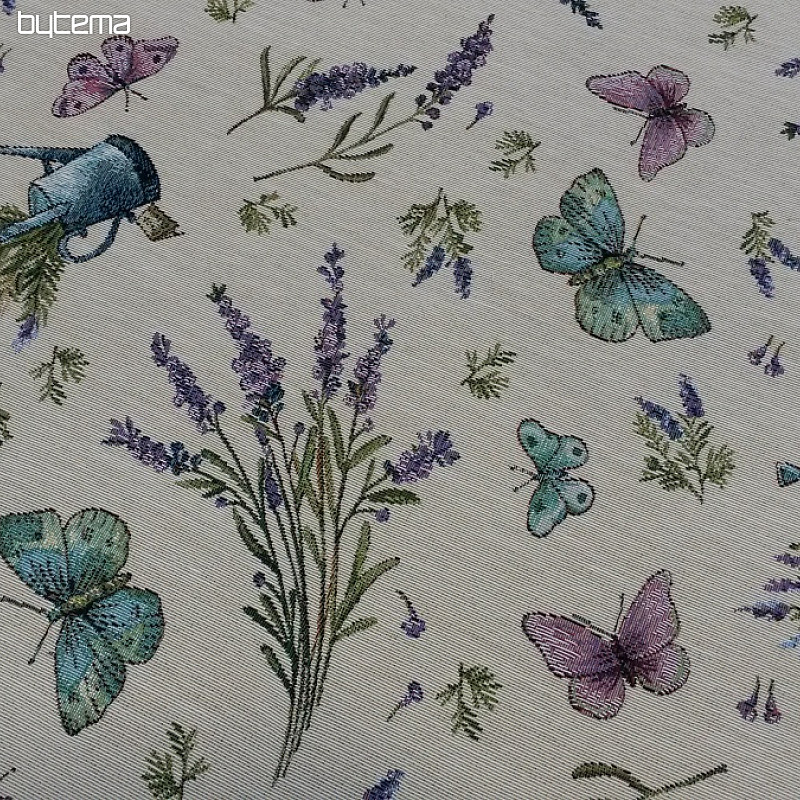 Tapestry fabric LAVANDER GARDEN SEEDS 1