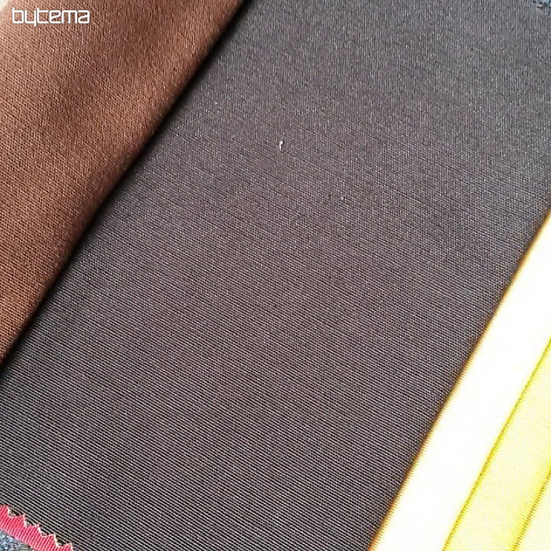 Unicolored decorative fabric LISO 107 dark brown