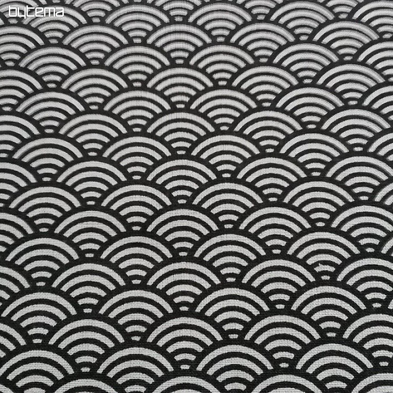 Cotton fabric SUSHIS dark gray