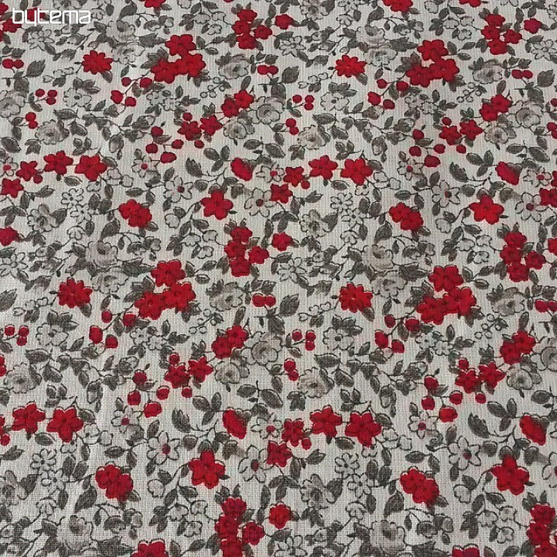 Cotton fabric LEONIE flowers 1