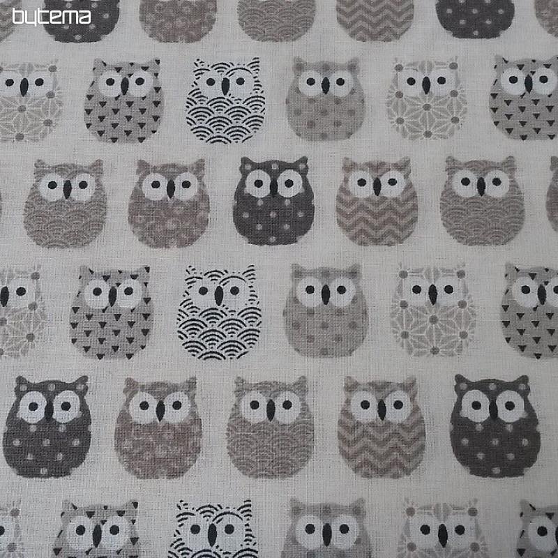 Decorative fabric MINI OWLS 2
