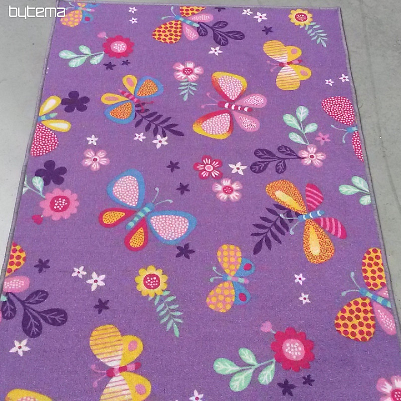 Carpet for girls PAPILON - butterfly lila
