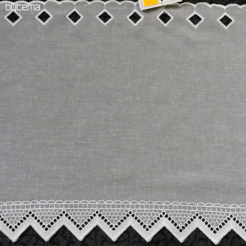 Modern woven Curtain V309 white