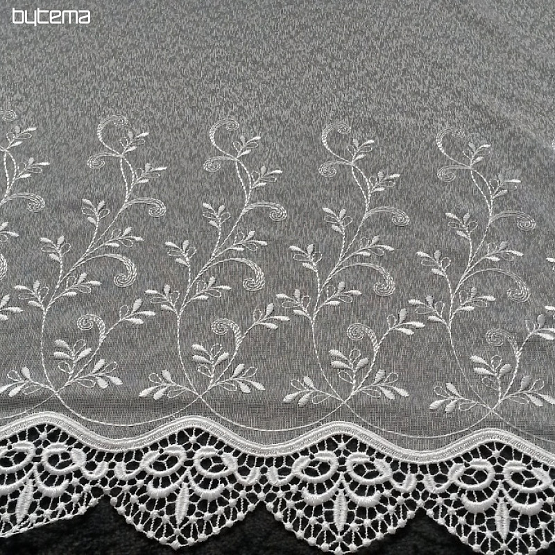 Modern woven Curtain V023 white