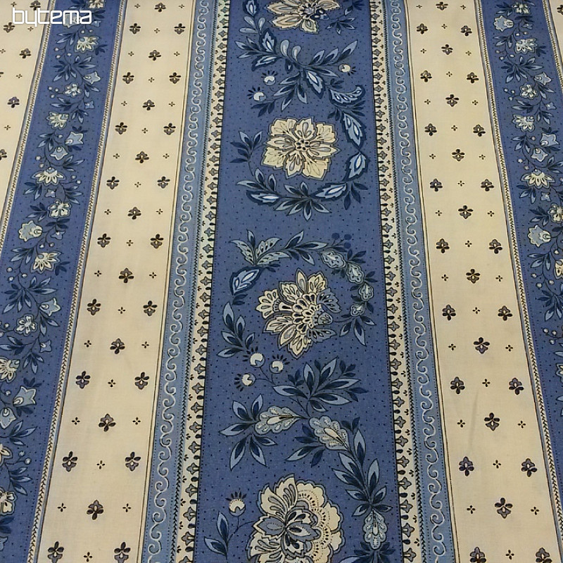 Cotton fabric VOLKS blue strips