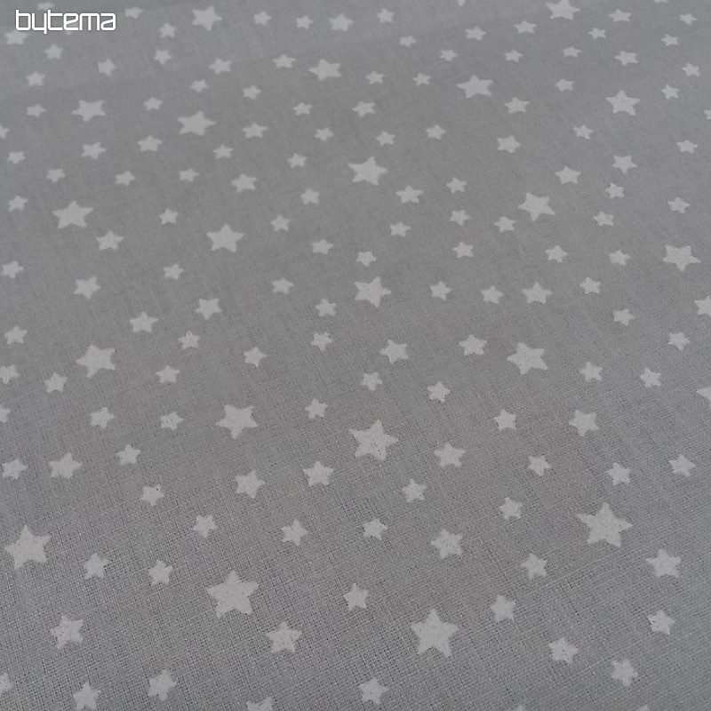 Cotton fabric STARS gray