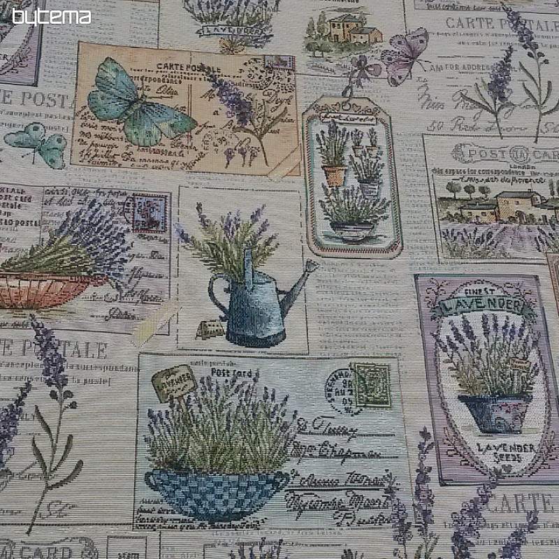 Tapestry fabric LAVENDER SEEDS GARDEN 3