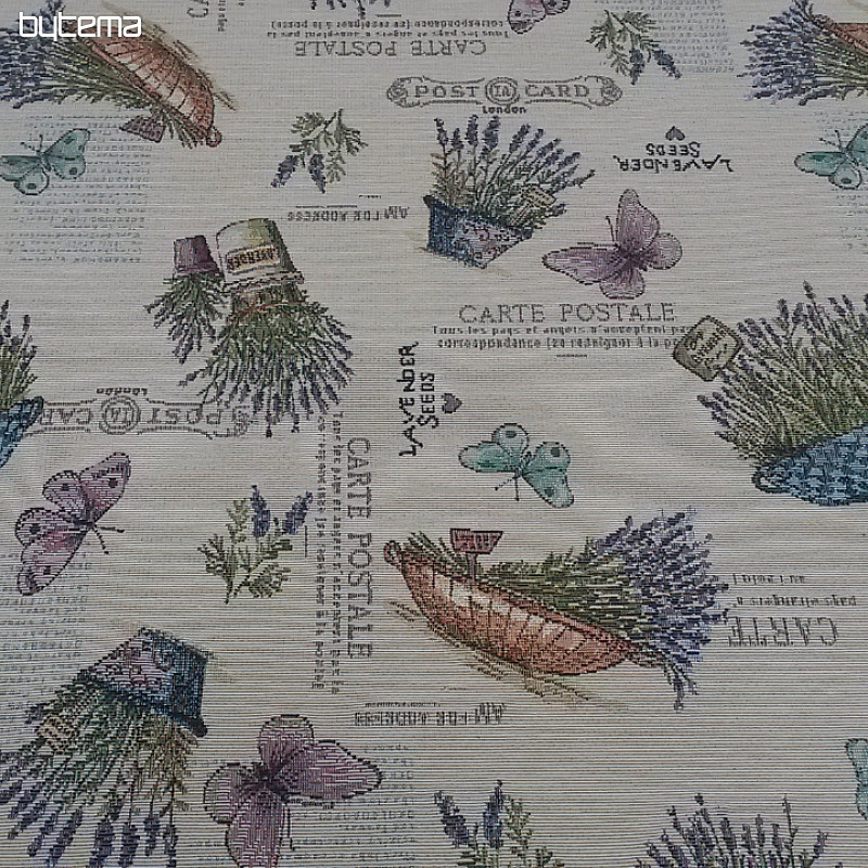 Tapestry fabric LAVANDER GARDEN 2