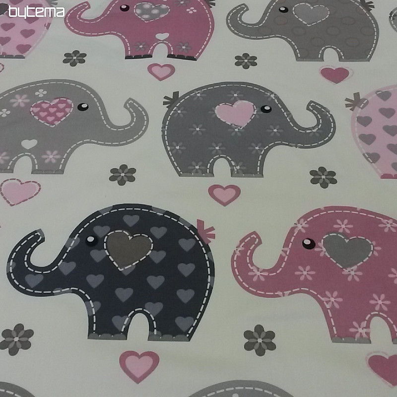 Children decorative fabric ELEPHANTS II