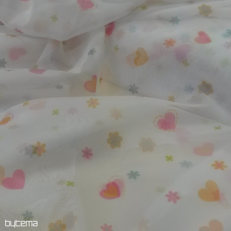 Voile curtain HEART I