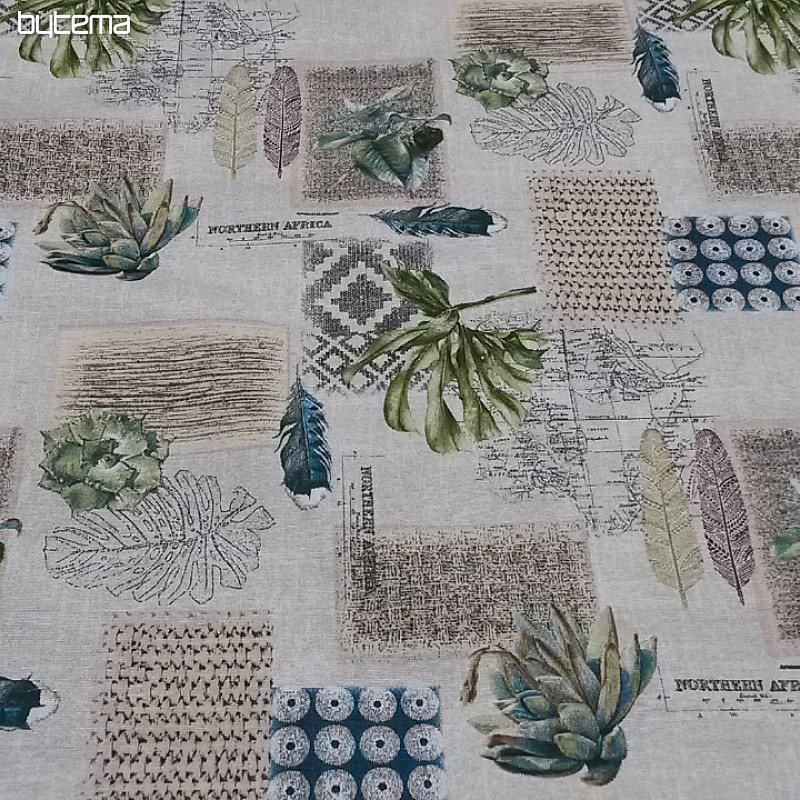 Decorative fabric FLORA green