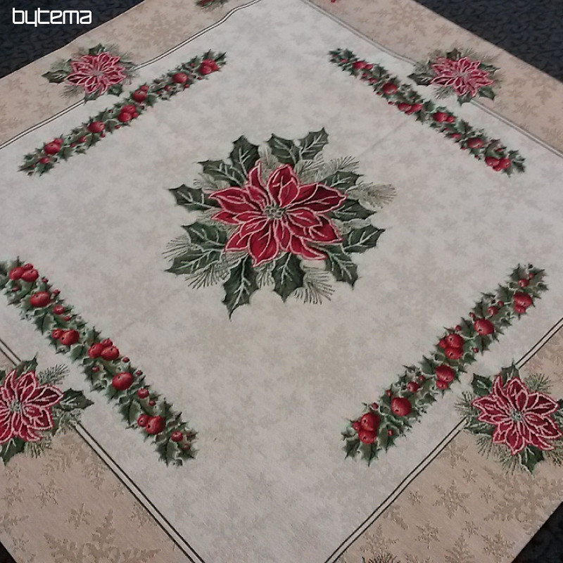 Tapestry tablecloth 95x95 CHRISTMAS ROSES LIDO