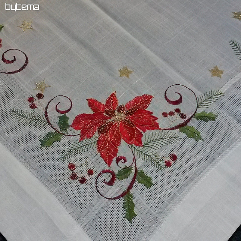 Christmas embroidered tablecloth and shawls ROSES