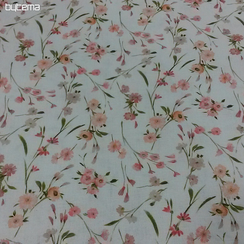 Cotton fabric JARDINS C pink
