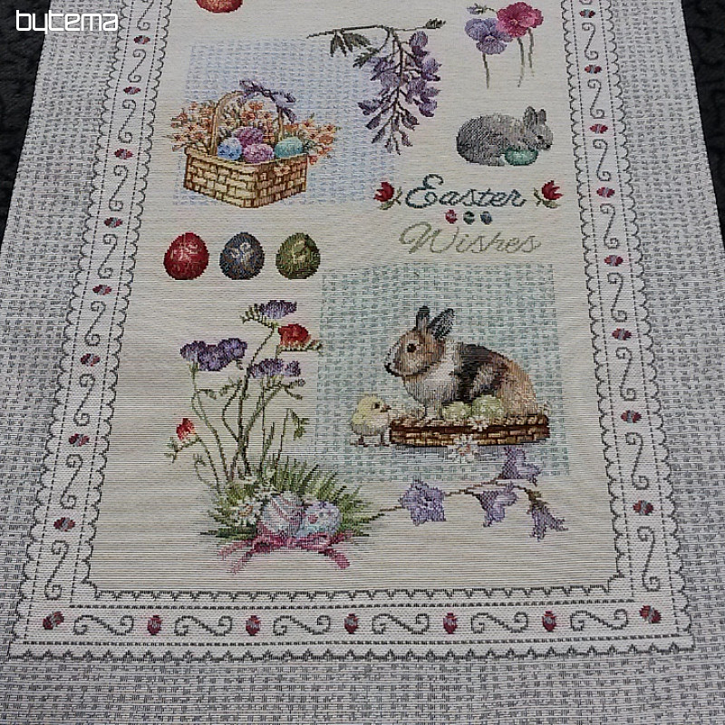 Tapestry tablecloth 38x100 Happy EASTER