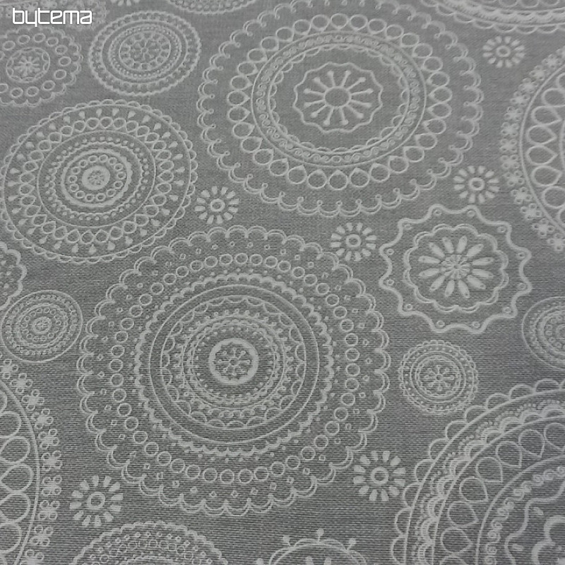 Decorative fabric MANDALA FONDO gray