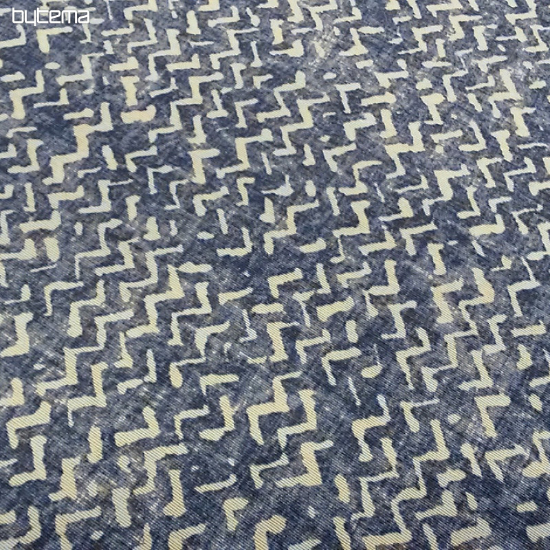 Decorative fabric ONDAS blue