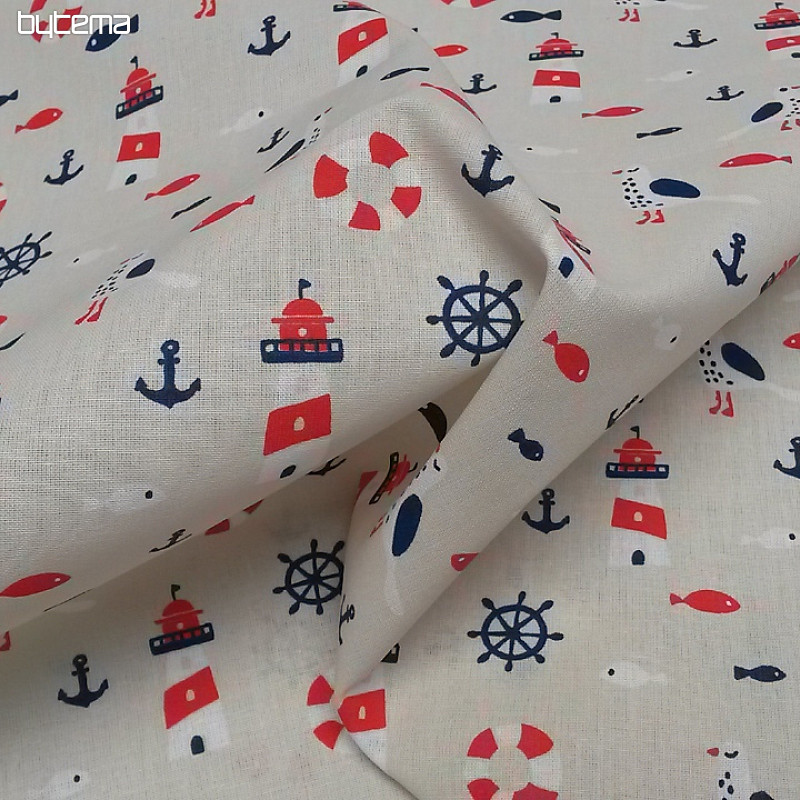 Decorative fabric  LIGHTHOUSES beige