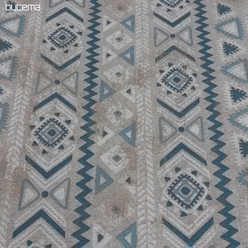 Decorative fabric TULUM MAYA turquoise