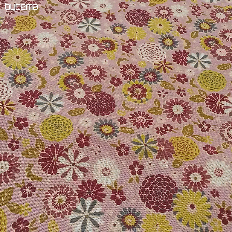 Cotton fabric MISAKI flowers fuchsie