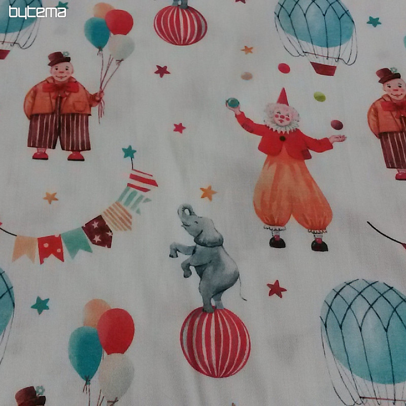 Children's cotton satin CIRQUE digital printing