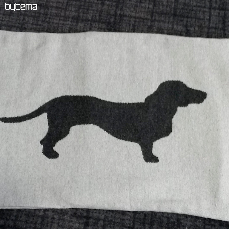 pillowcase DF  for dogs DACHSHUND light grey