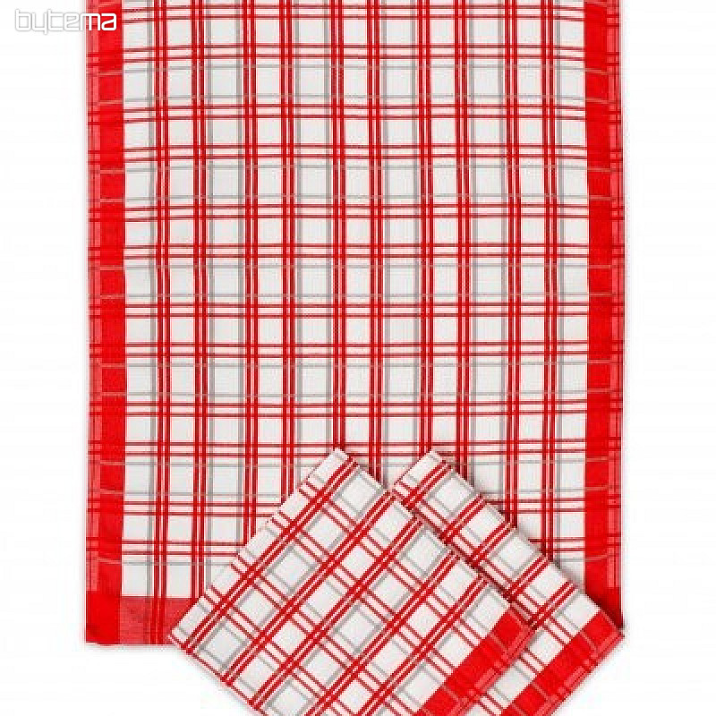 Towels balna RED-GRAY CHECK