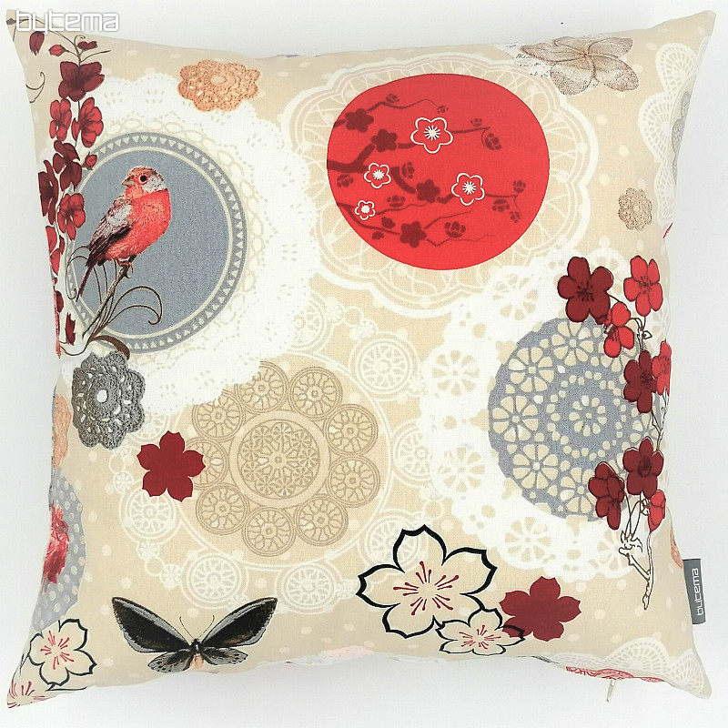 Decorative cushion cover FLOW RED