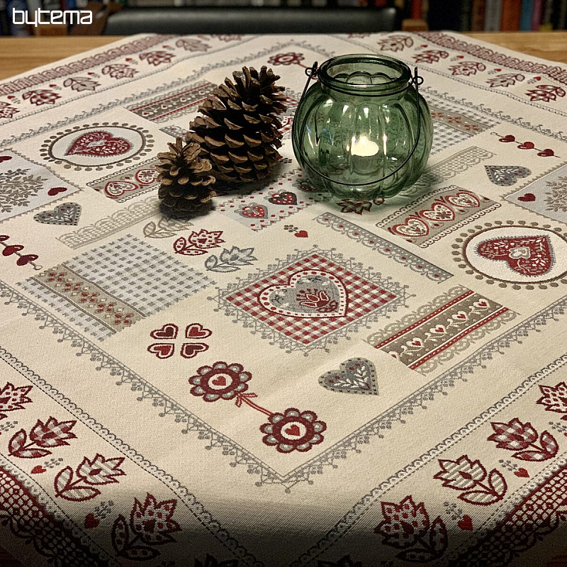 Tapestry tablecloth HEART LACE