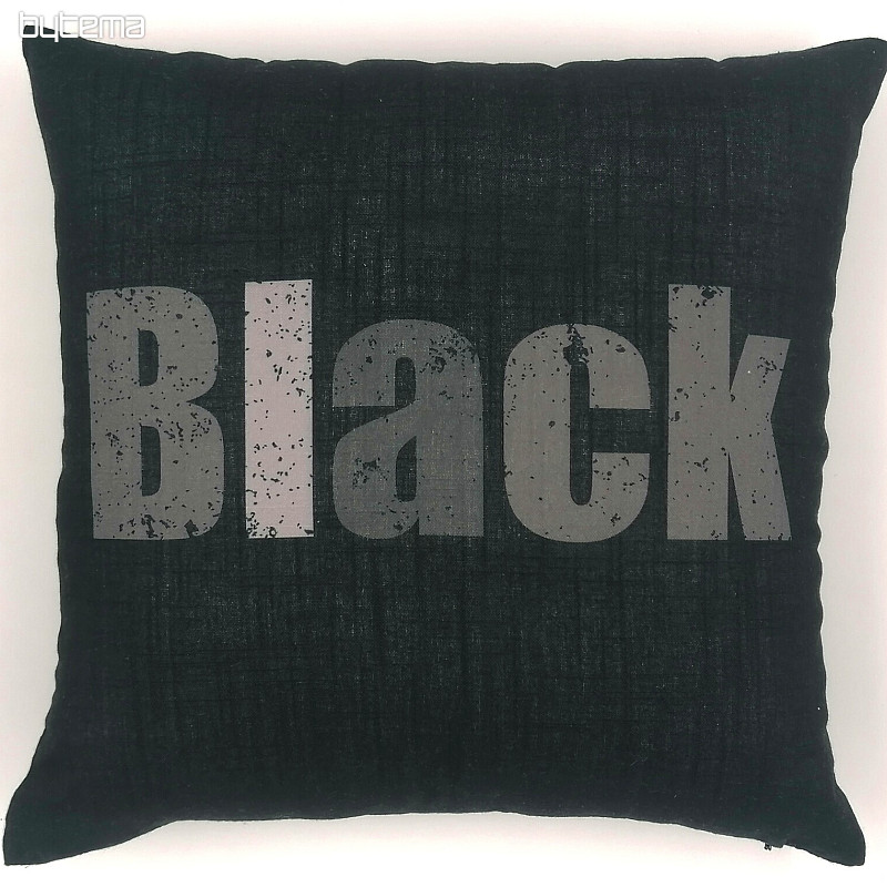 Decorative cushion cover COLORS BLACK