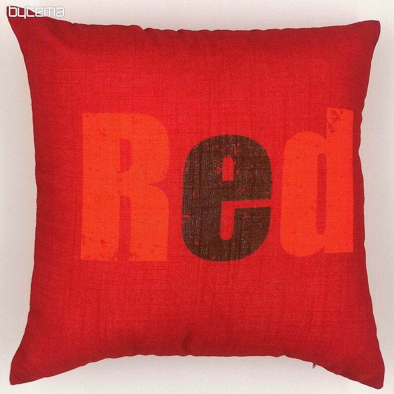 Decorative cushion cover COLORS RED