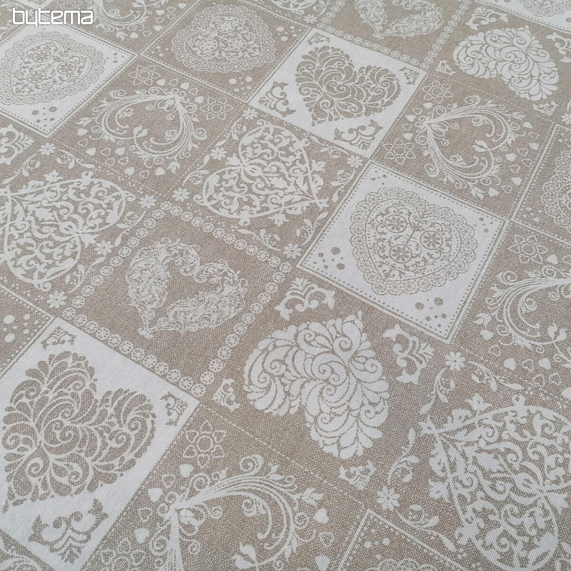 Decorative fabric AMORE BLANCO