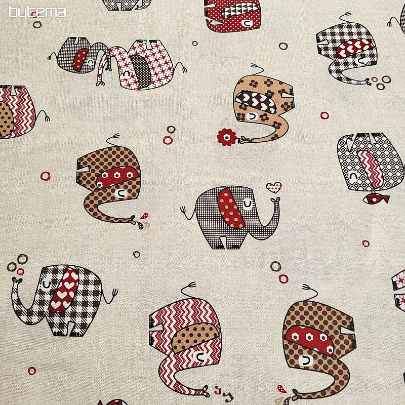 Decorative fabric ELEPHANTS