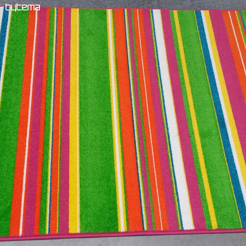 Children carpet CITY stripe pink