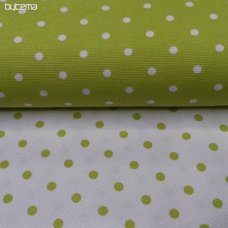 Decorative fabric combination polka dot green