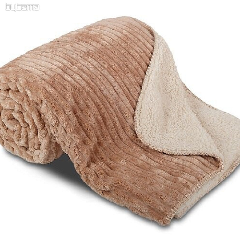 Microfiber blanket EXTRA SOFT SHEEP plastic design - nut