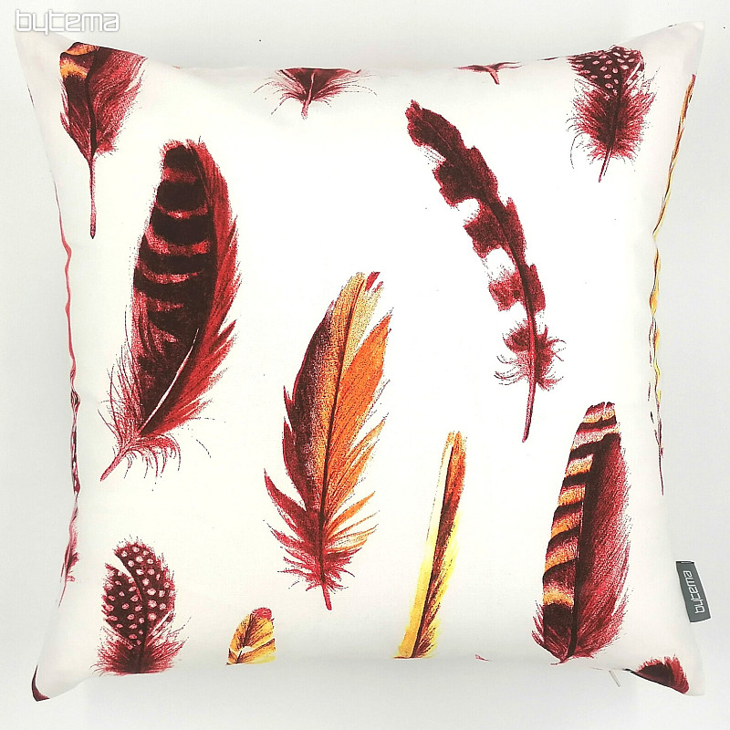 Decorative cushion cover FEATHER RED
