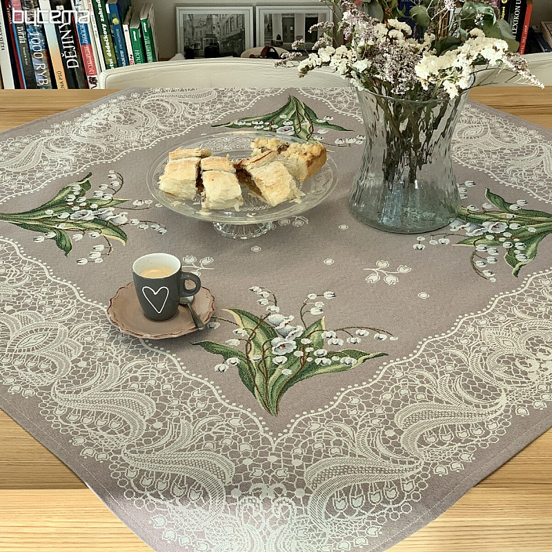 Tapestry tablecloth and scarves KONVALINKA