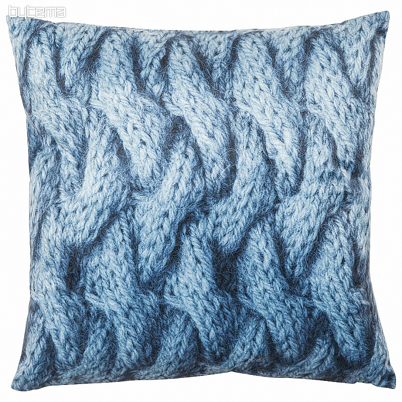 Decorative pillow VELVET TIMO blue