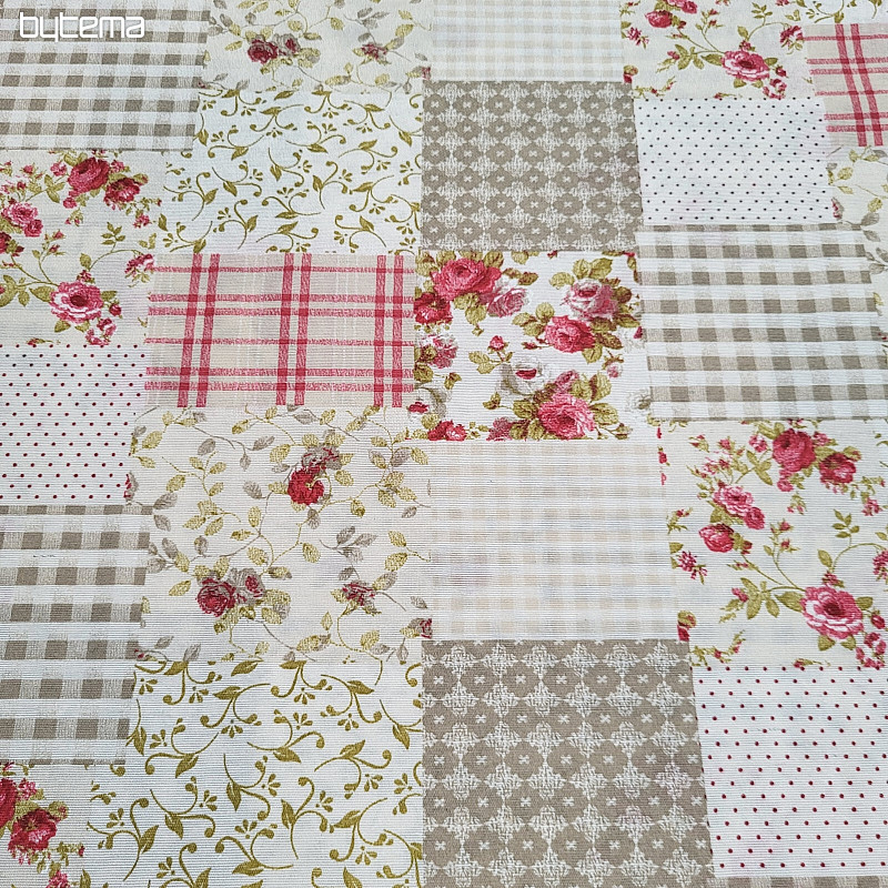 Decorative fabric ROSE MARTA patchwork