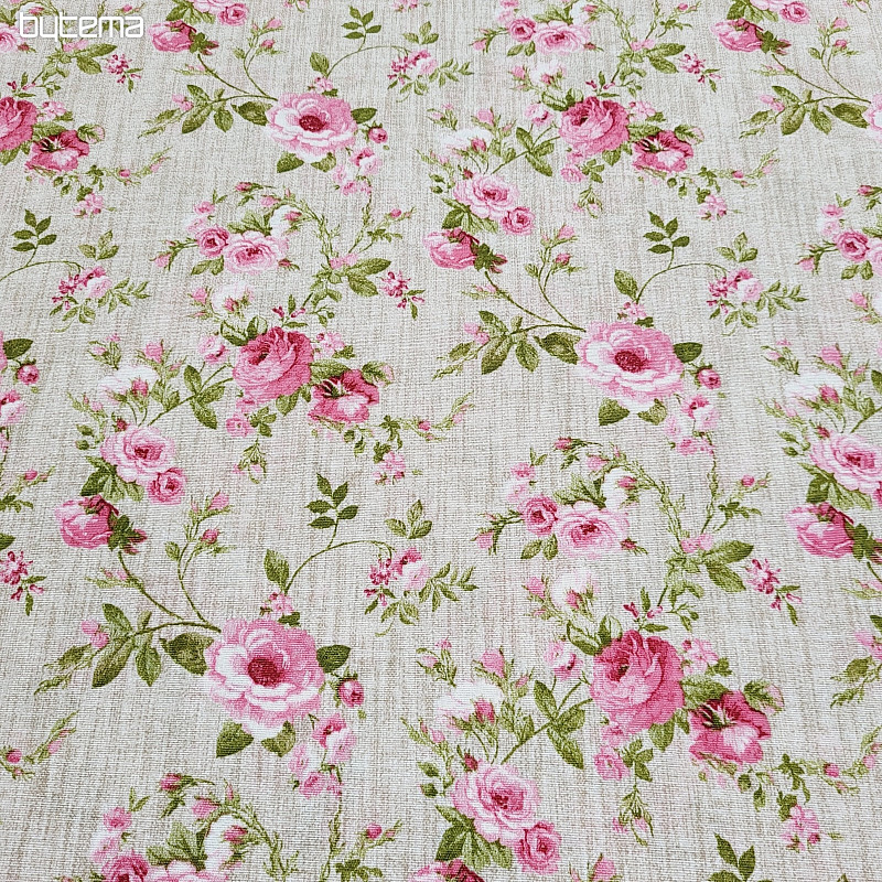 Decorative fabric ROSE EVA cut