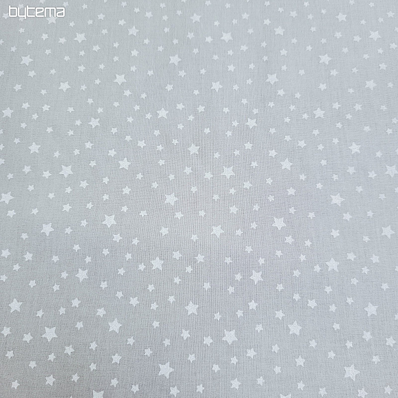 Cotton fabric STARS gray