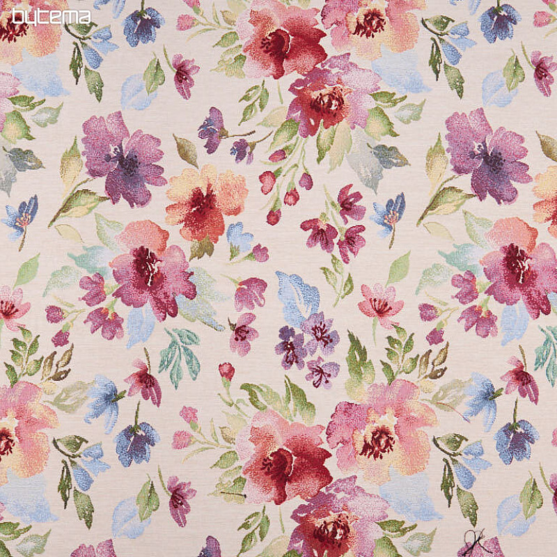 Tapestry fabric PASTEL FLOWERS