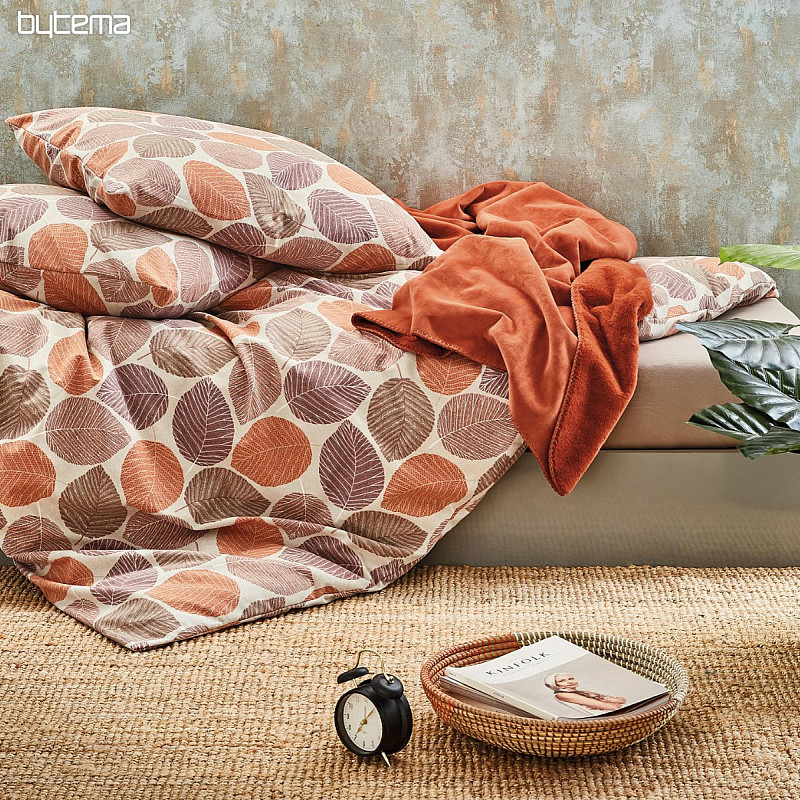 Luxury flannel bedding IRISETTE Frank orange