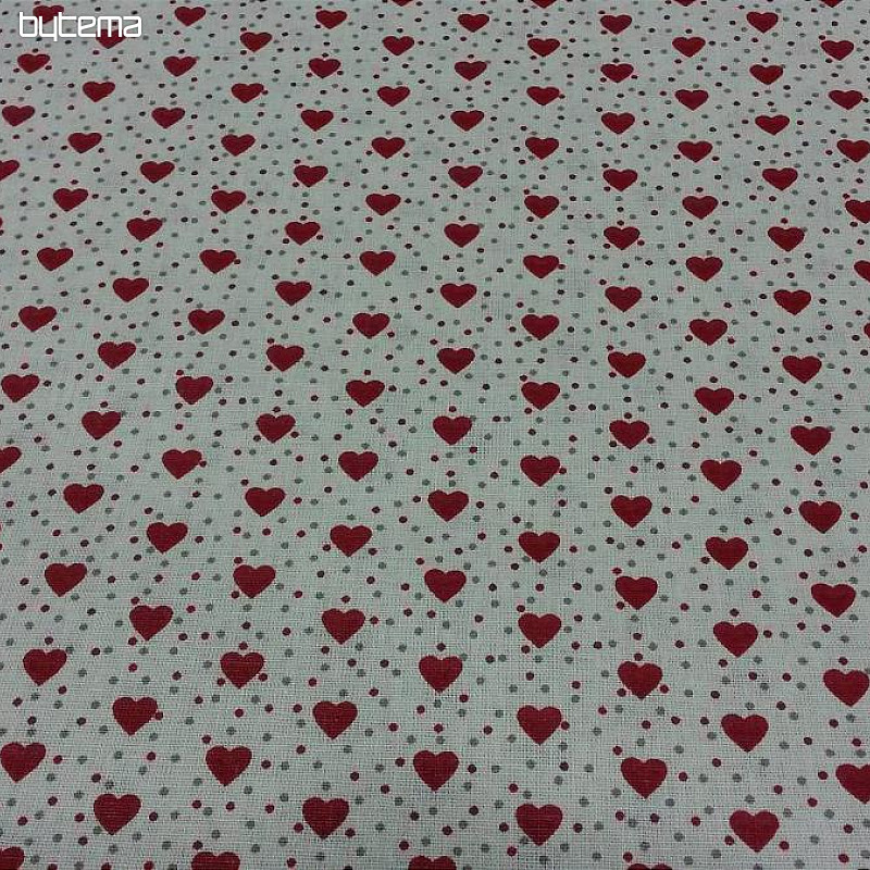 Cotton fabric MINI HEART 01
