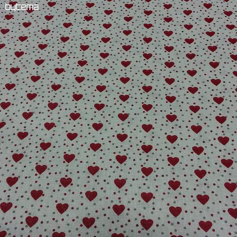 Cotton fabric MINI HEART 01
